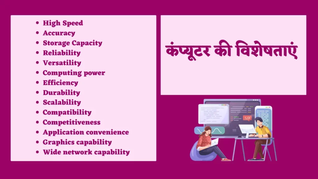 कंप्यूटर की विशेषताएं - उनका उपयोग और महत्व | Characteristics of Computer in Hindi 2 characteristics of computer in hindi,
characteristics of computer pdf in hindi,
features of computer in hindi,
computer characteristics in hindi,
versatility of computer in hindi,
characteristics of computer hindi,
characteristics of computer meaning in hindi,
versatility meaning in computer in hindi,
diligence meaning in hindi in computer,
characteristics of computer,
characteristics meaning in hindi,
computer ki visheshta,
features of computer,
explain the characteristics of computer,
write the characteristics of computer,
what are the characteristics of computer,